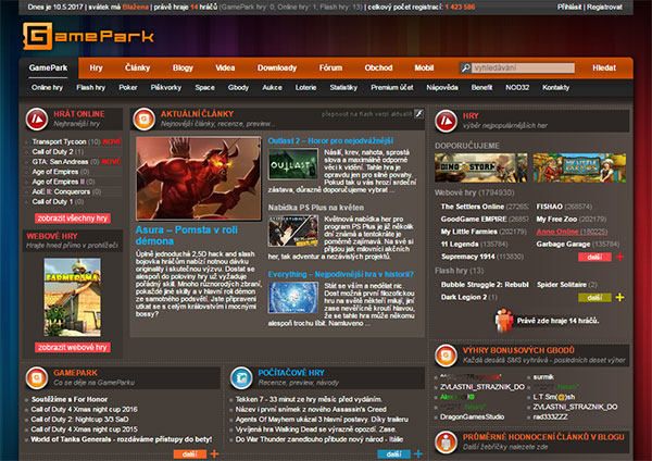 GamePark.cz screenshot